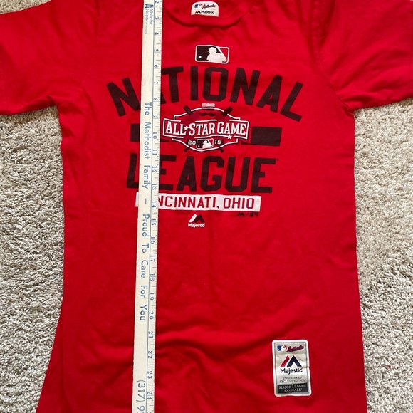 Majestic Men's Cincinnati Reds MLB 2015 All Star Game Size Small Red T-shirt - Picture 6 of 6
